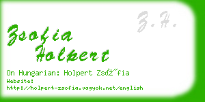 zsofia holpert business card